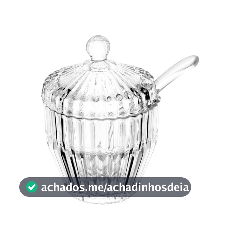 Açucareiro Wolff Imperatriz de Cristal 8cm x 8cm x 11cm Açucareiro para Mesa Posta Café e Chá Elegante Qualidade Cozinha