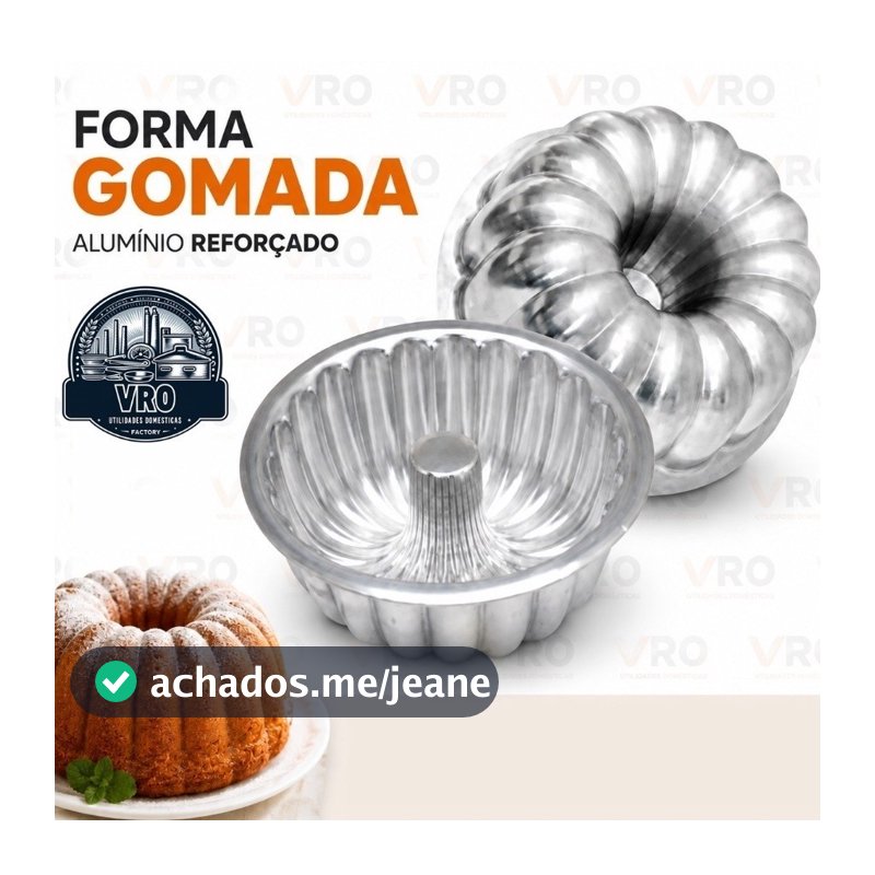 Forma Assadeira Decorada Gomada 22cm – Alumínio Reforçado 100%
