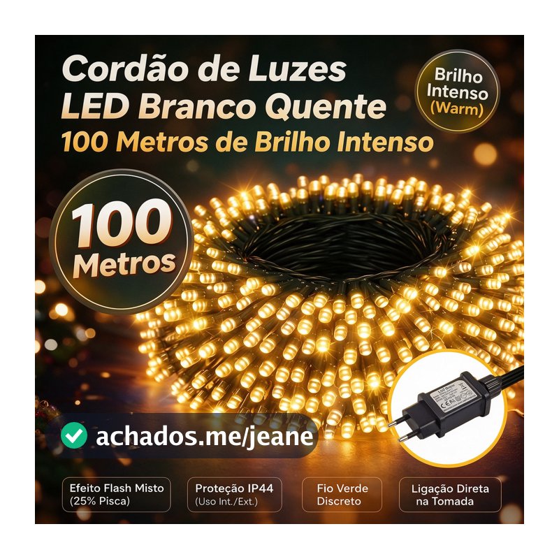 Cordão Pisca Pisca Strobo LED 30m 50m 100m Luzes De Natal Decoração Para Casa E Lojas Fio Natalino