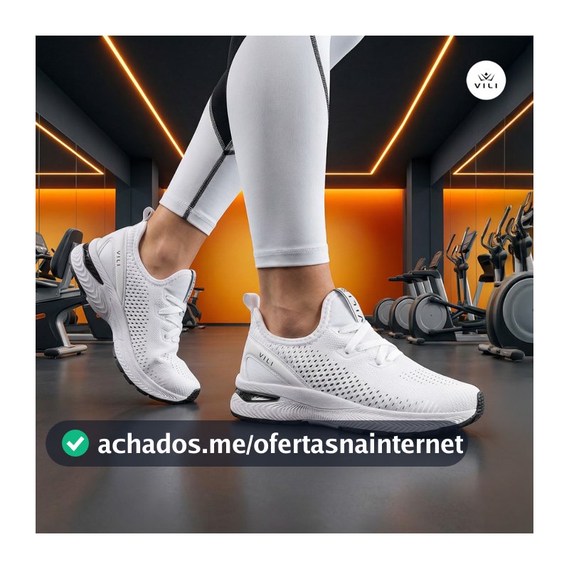 Tênis Feminino Vili Podium Caminhada Academia Branco