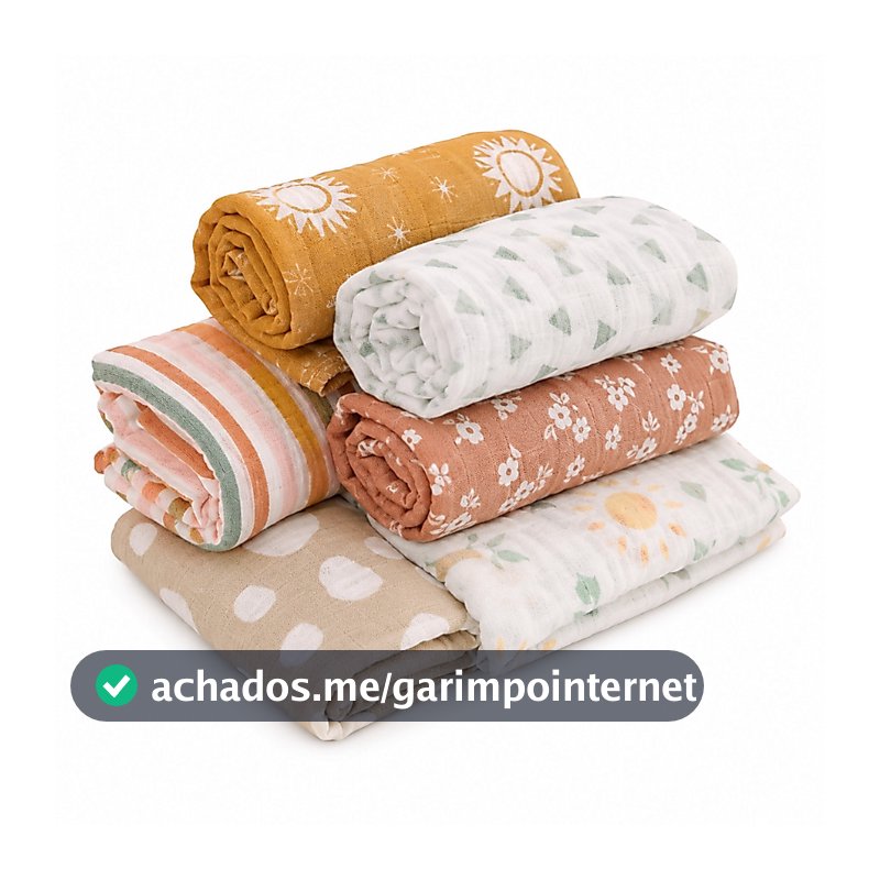 Cueiro Para Bebê Fralda Algodão Confortável Estampado Flanelado Ideal Para Enxoval Maternidade Berço