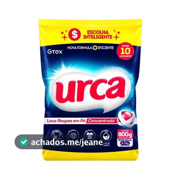 Lava Roupas Pó Concentrado Urca Sachê - 800g