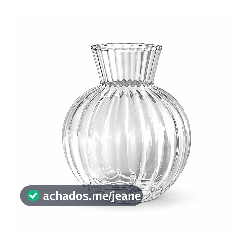 Vaso de Vidro Singapura  Canelado Elegante Versatil Delicado Decorativo Arranjo Porta Acessorio Decoração Presente