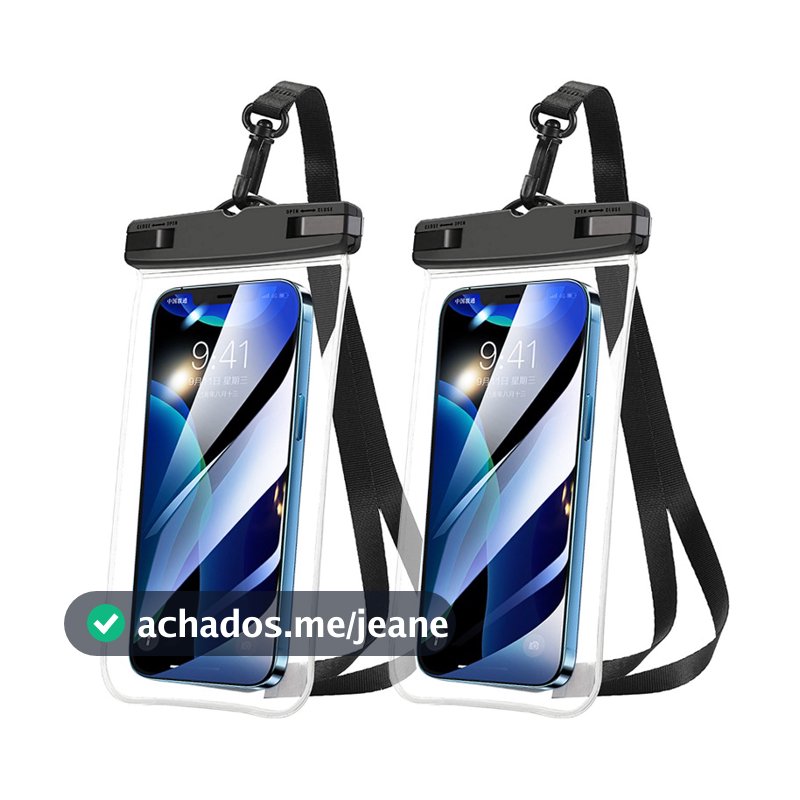 Capa Celular Bolsa Case Estanque A Prova D'água Transparente Universal Praia Piscina Viajar Promoção