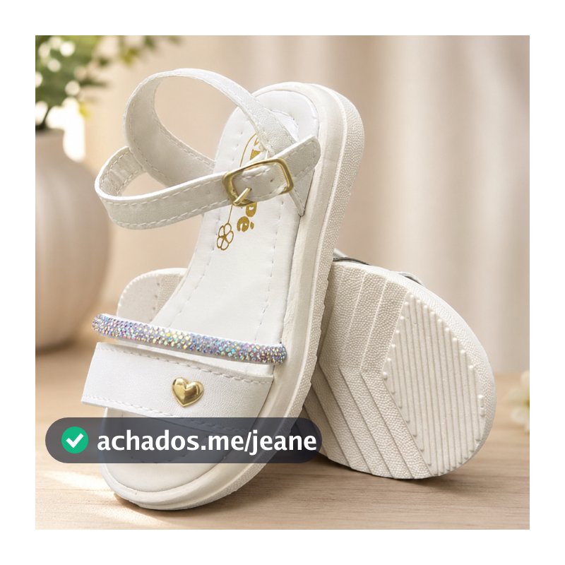 Sandália  Infantil Feminina Brilho Rasteirinha Menina Papete Strass