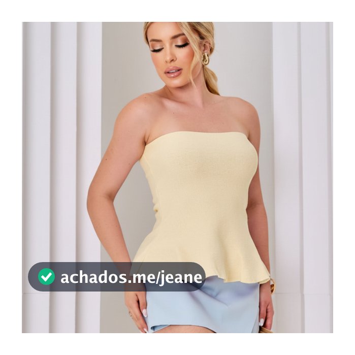 Blusa Feminina Tomara Que Caia Tricot Modal Barra Rodada Roupa Feminina Estilosa Verão Elegante