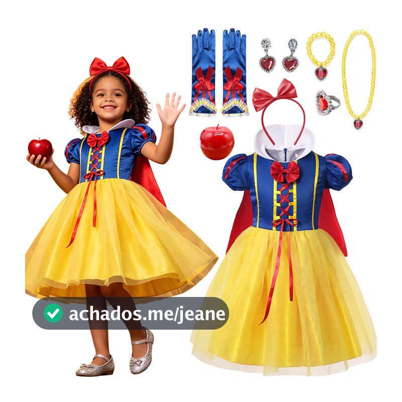Vestido De Princesa Branca De Neve Para Meninas , Fantasia De Cosplay De Halloween Crianças , Dramatização De Festa