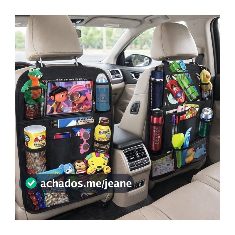 Bolsa Organizadora de Carro Multifuncional - Ideal para Motoristas de Uber 99  e Organize Seu Carro ou Carrinho de Bebê