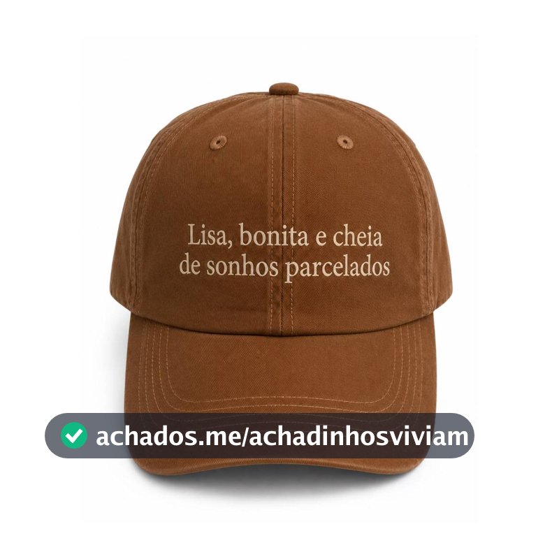 Boné Unissex Lisa, Bonita e cheia de Sonhos Parcelados Estilo Casual Aba Curva Conforto Premium Ajustável