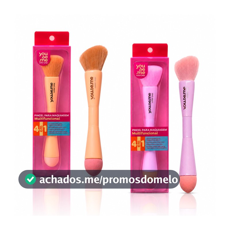 Pincel Para Maquiagem Multifuncional Rotativo 4 em 1 Youse.me Face Beautiful