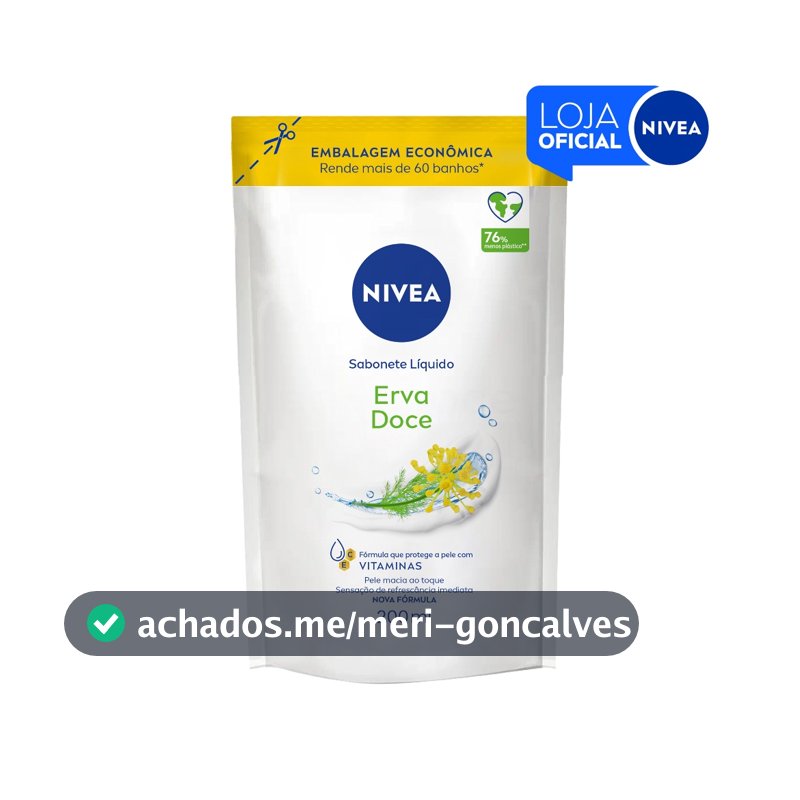 NIVEA Sabonete Líquido Refil Erva Doce 200ml