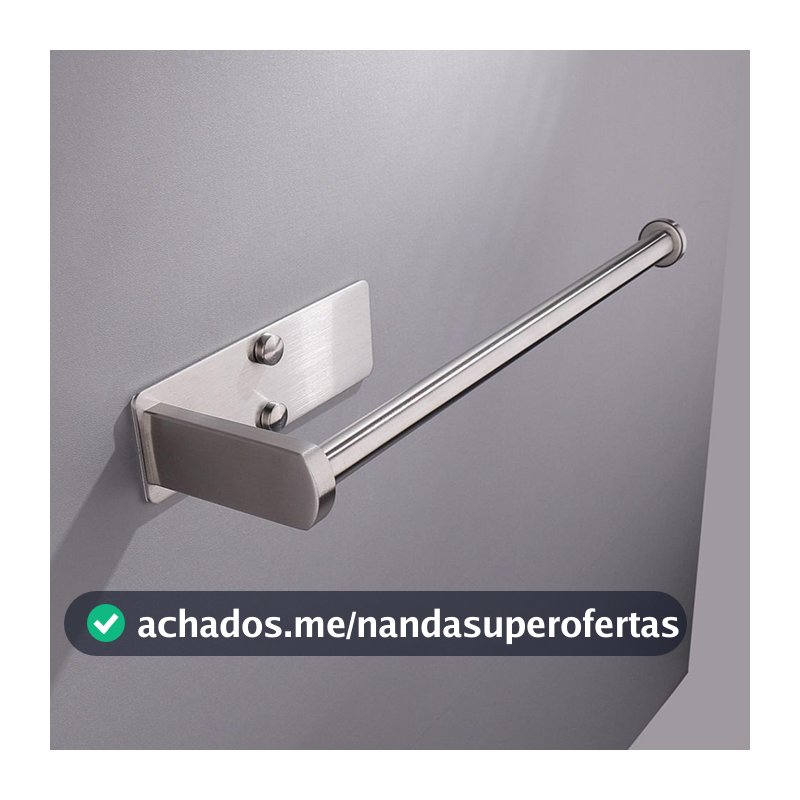 Porta papel toalha Kit bucha parafuso adesivo 3M aço inoxidável prateado resistente cozinha banheiro