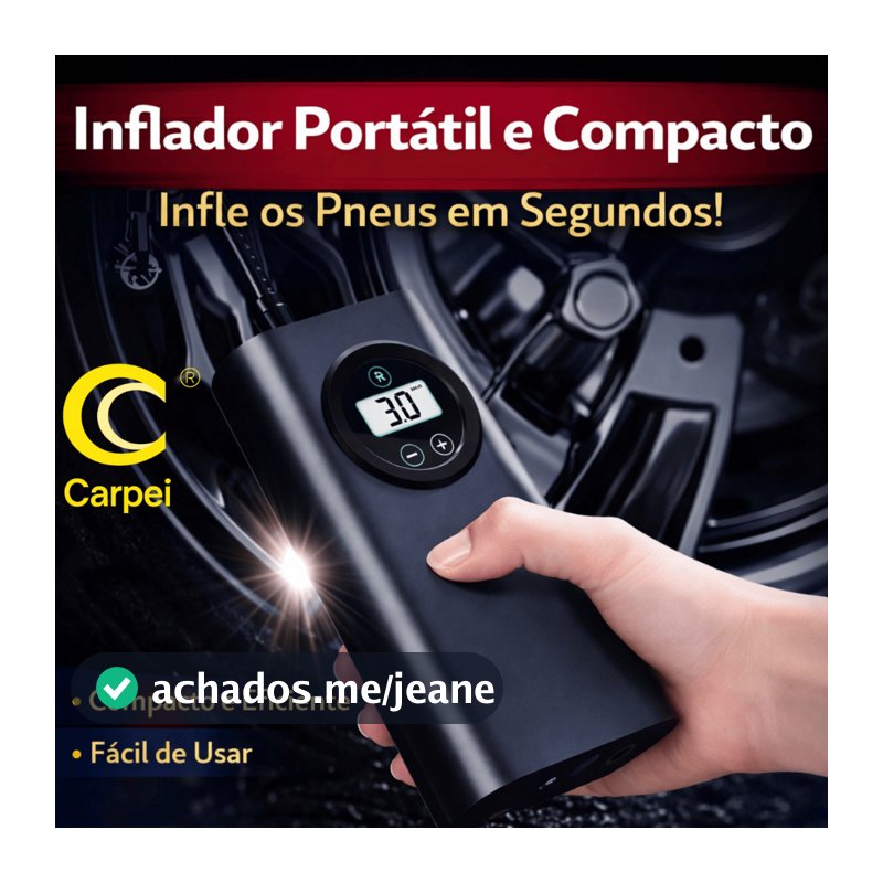 Compressor Detector de Ar Portatil Recarregavél Com Fio Sem Fio Digital USB Calibrador Pneu de Carro Automóvel Carpei