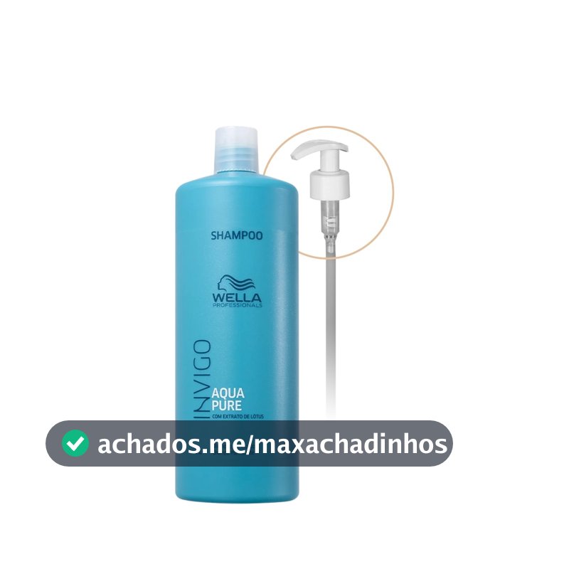 Kit Wella Professionals Balance Acqua Pure Invigo Shampoo Válvula Pump (2 produtos)