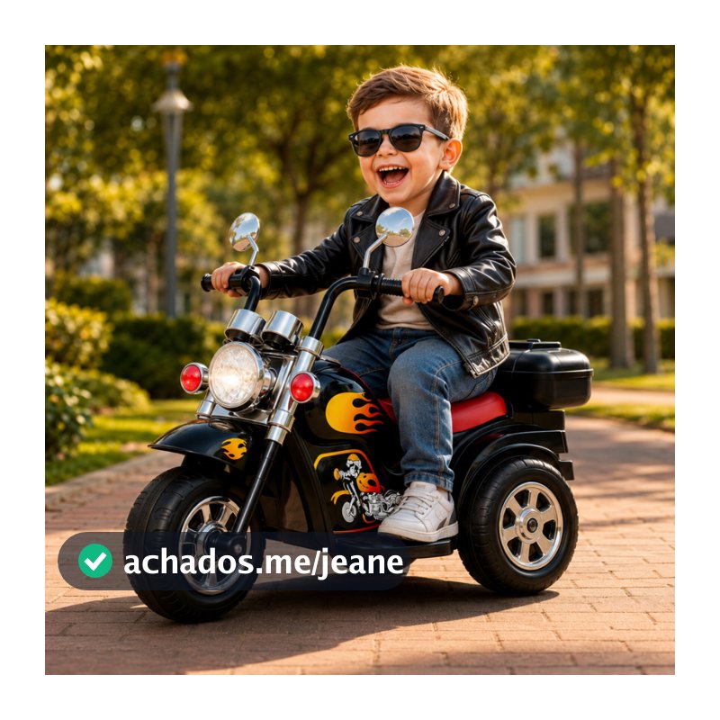 Moto Elétrica Infantil Motinha Criança Luz Menino Menina