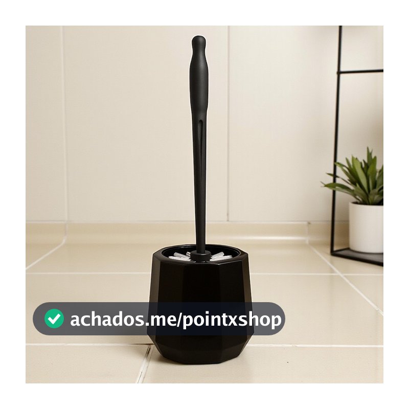 Escova Sanitária com Suporte – Limpeza Higiênica e Eficiente para Banheiro