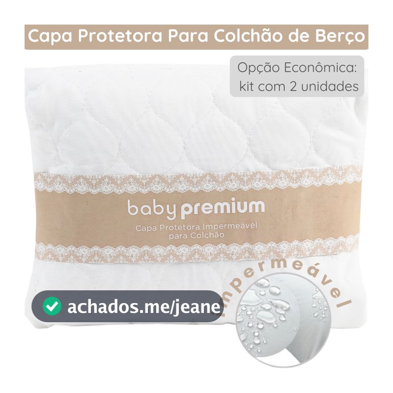 Capa Protetora de Colchão Impermeável Para Berço Americano Matelada
