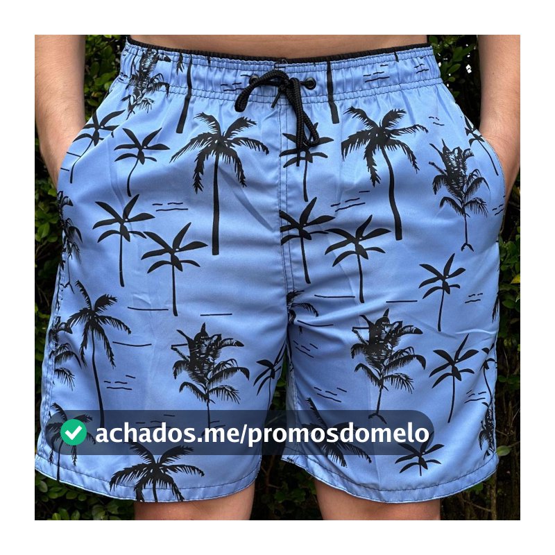 Short Coqueiro Varias Cores Mauricinho Masculino Tactel Moda Praia Verão Academia Calçao Bermuda