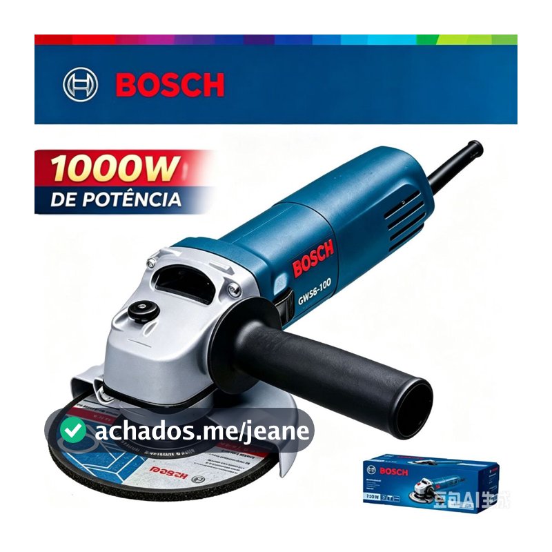 Esmerilhadeira Angular Bosch GWS 6 -100 1000W Lixadeira 220V Leve e Potente Máquina de polir e lixar