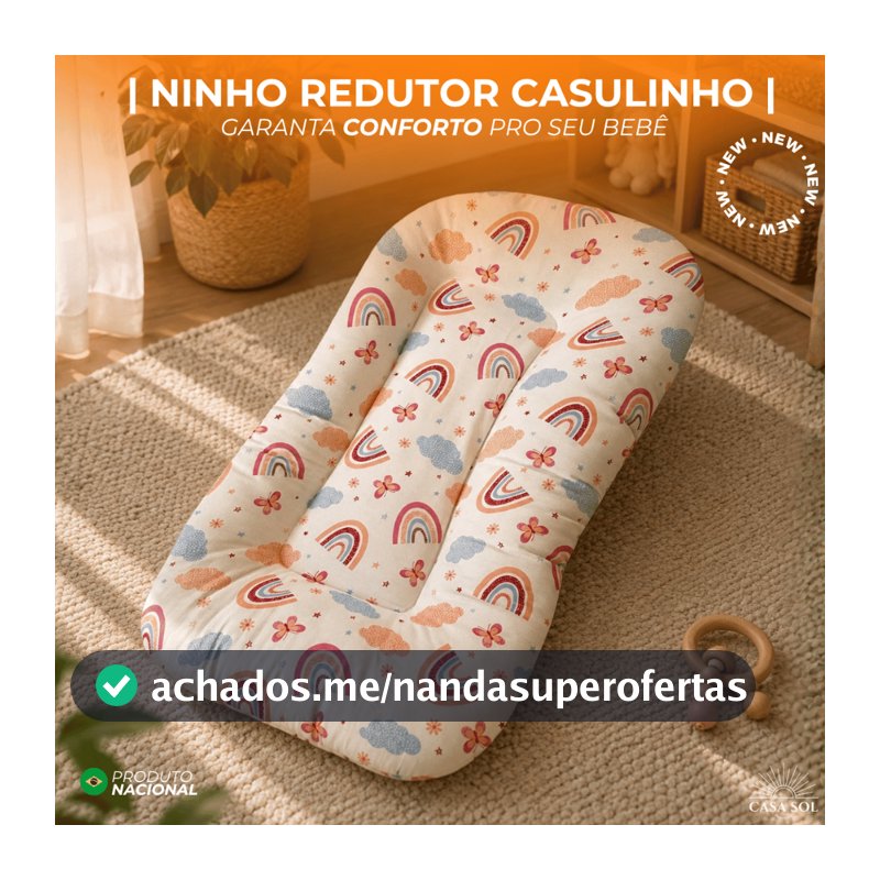 NINHO CASULINHO ALGODÃO EXTRA MACIO RECÉM NASCIDO BEBE ERGONOMICO ESTAMPADO