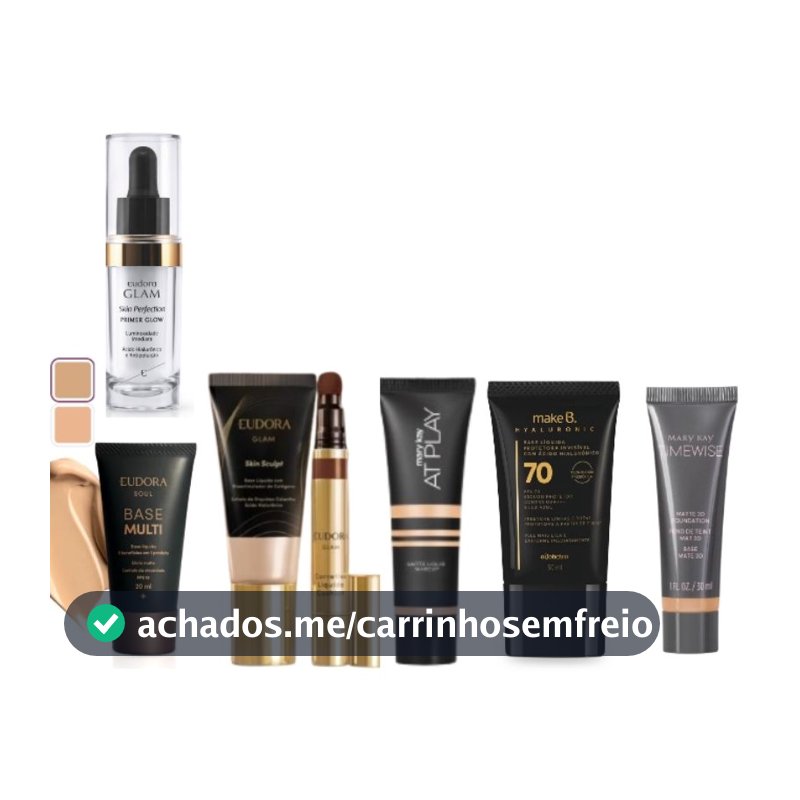 Bases,Corretivos e Primer Eudora, Boticário, Mary Kay: TimeWise,At Play,Glam Skin Sculpt,Multi 8 em 1, Incolor Make