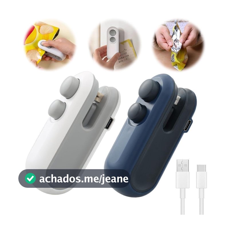 1/2/3/4 Peças Mini Máquina Seladora Recarregável Para Embalagens Plásticas - Selagem Rápida/ Alta Qualidade/ Promoção