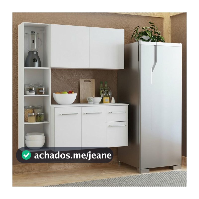 Armário de Cozinha Compacta 120cm Branco Easy Madesa
