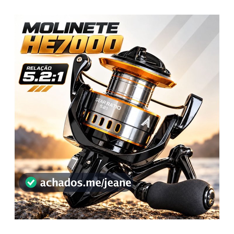 Molinete HE7000 AAAtop Carretilha de Pesca 14 Rolamentos Agua Doce Salgada Resistente