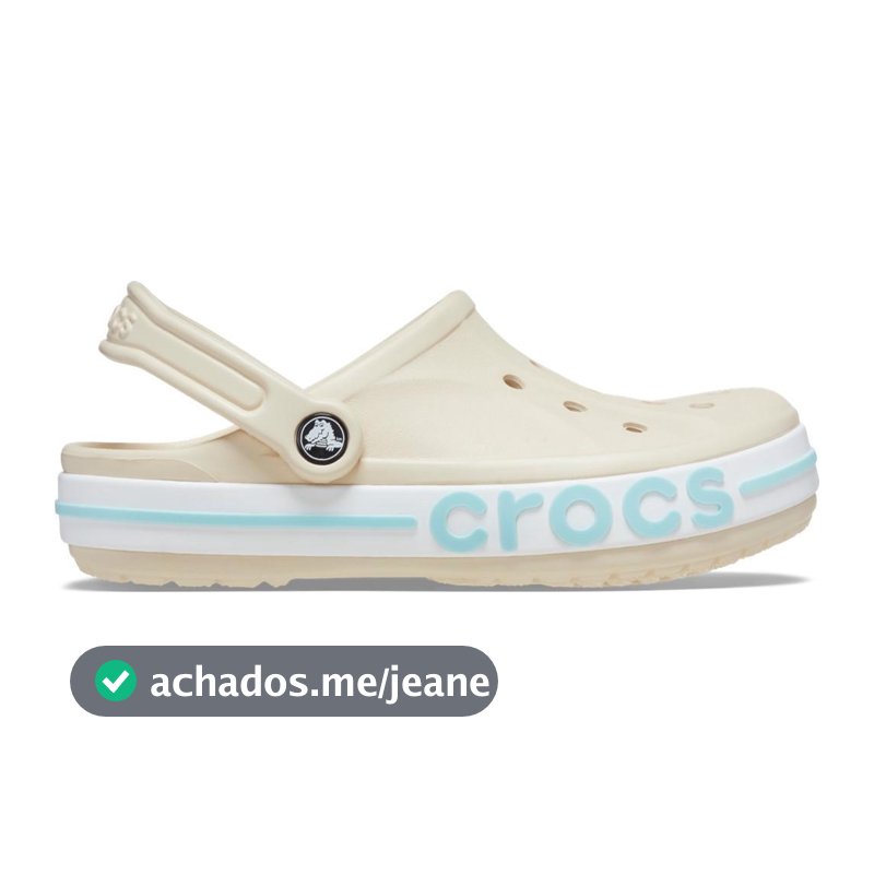 Sandália crocs bayaband clog winter white/multi