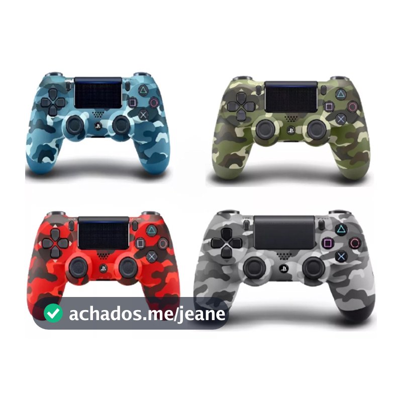 Controle camuflado compatível com Ps4 sem fio joystick com cabo carregável