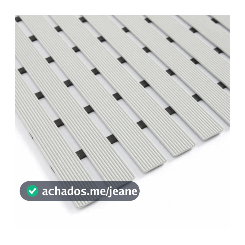 Tapete Estrado Deck Box Banheiro Antiderrapante Kapazi Ventosas PVC Flex Linear Plus