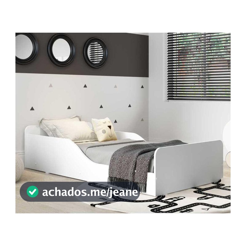Cama Infantil Montessoriana p/ colchão 70 x 150 cm 100% MDF Multimóveis Branca