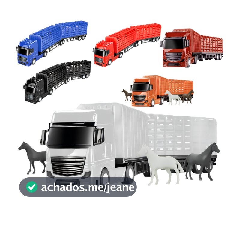 Caminhão Petroleum Para Criança Menino Menina Bitrem Haras Com 6 Cavalinhos Carreta Carrinho Infantil Interativo Oferta