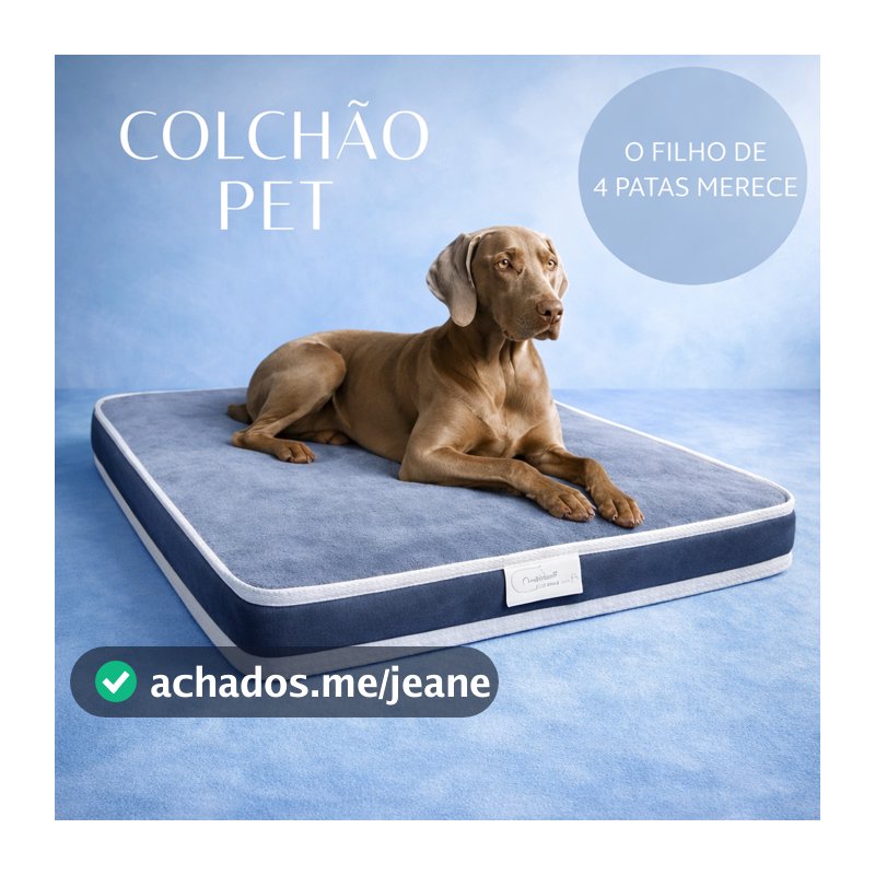 Comfortwell Colchão Pet Ortopético Caminha Cama P, M e G Premium Para Cães Gatos Cor Cinza