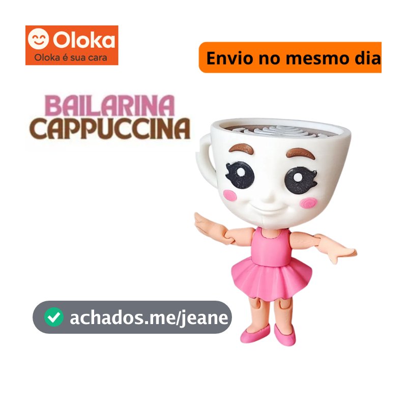Boneca Meme Bailarina Cappuccina Articulada - Leve 2 e Pague Menos