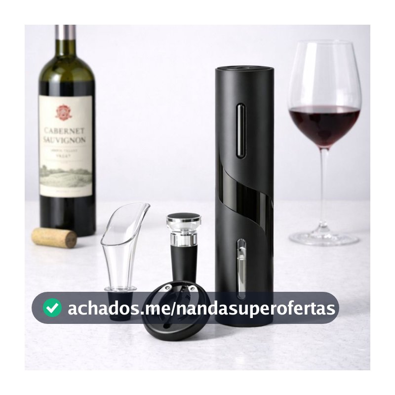 Abridor de Vinho Elétrico Pilha Saca Rolha Automático Portátil Moderno Presente Utilidade