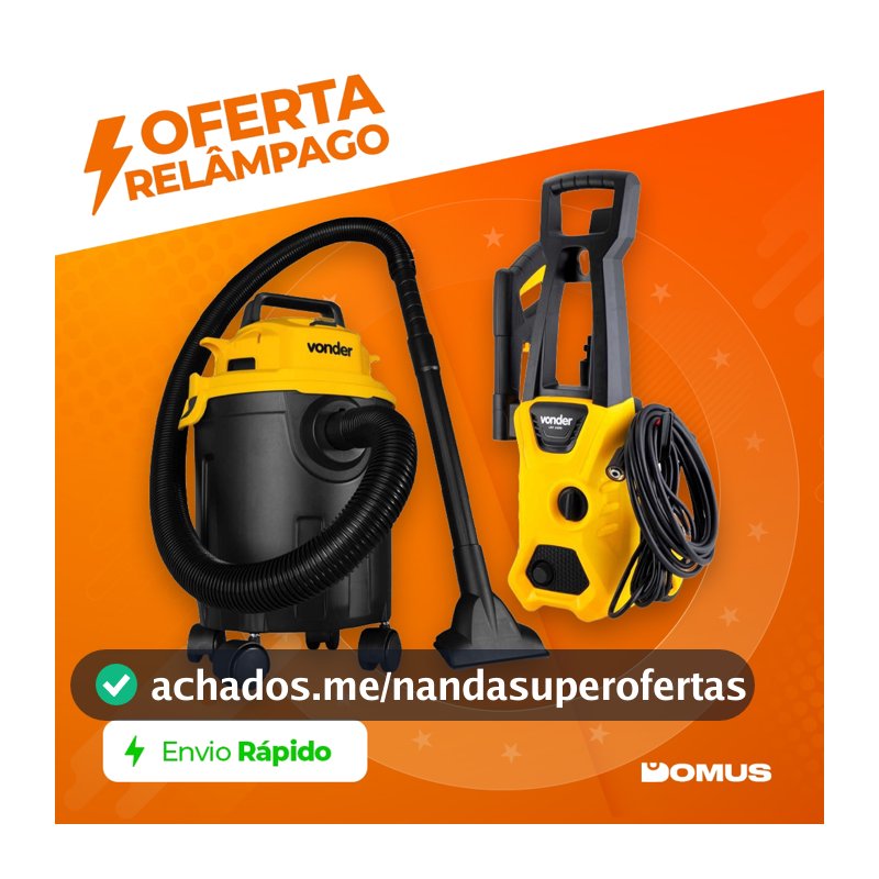 Kit Lavadora 1600 e Aspirador de Pó e Líquido APV1010 Vonder