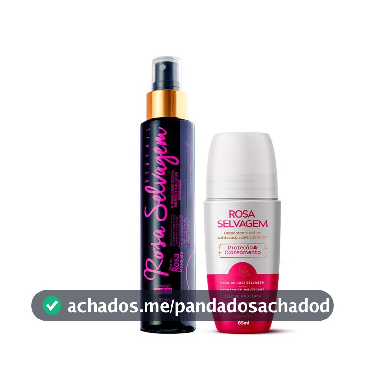 Kit Óleo + Desodorante Rosa Selvagem - Suas áxilas sem manchas e hidratadas.