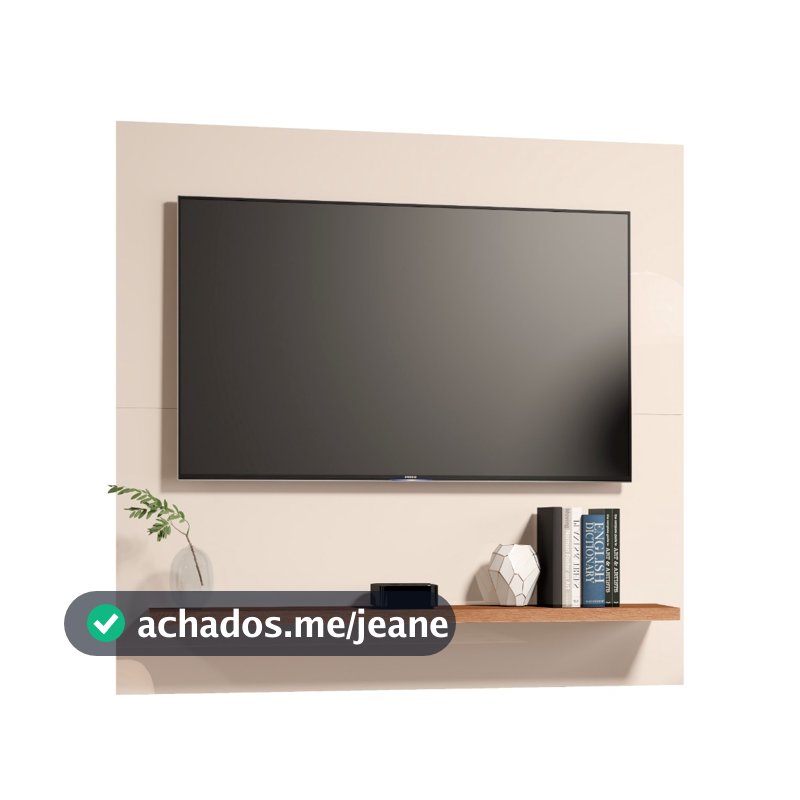 Painel Televisão Suspenso 32 Polegada Quarto Nicho Rack Retro