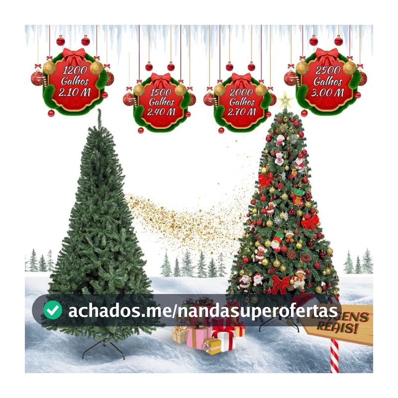 Árvore De Natal 300cm 2500 Galhos Pinheiro Tradicional Tamanho 2.1/2.4m/2.7m Luxo Cheia Decoração LuvinCo