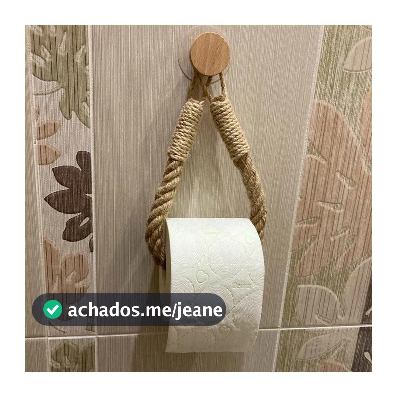 Suporte Papel Higiênico E Toalha Rústico – Ganchos Adesivos Sem Furos Para