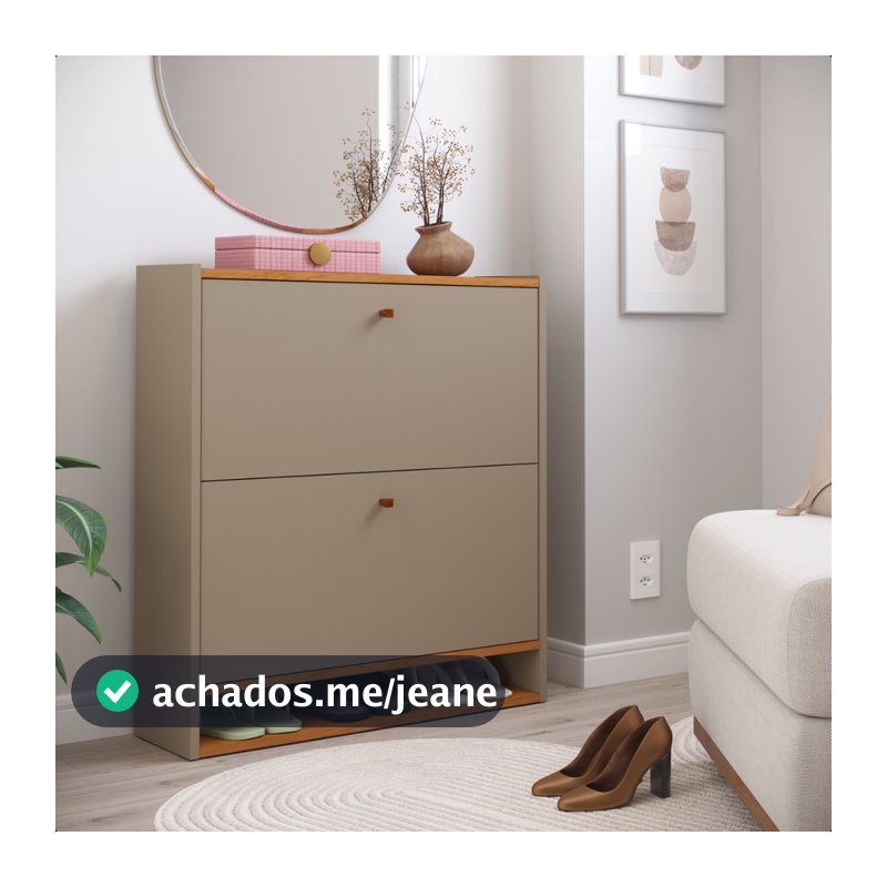 Sapateira Slin 2 Portas e Nicho P/ Quarto Rall Closet Multiuso e Linda