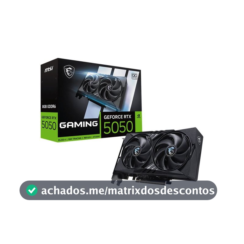 Placa de Vídeo MSI NVIDIA GeForce  RTX 5050 GAMING OC  8G  912-V538-009