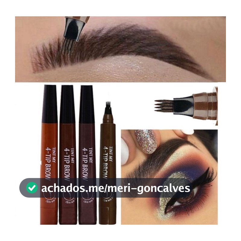 Caneta de Sobrancelha Microblading /Tatuagem em 4 Cores para Maquiagem / Lápis de Sobrancelha