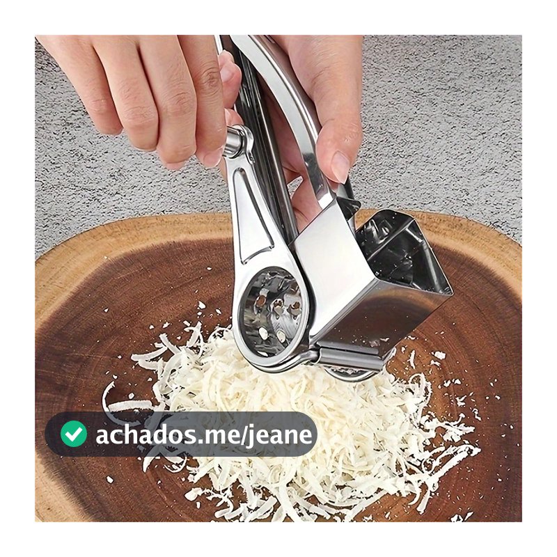 Ralador De Queijo Em Aço Inox Profissional Triturador Manual Super Prático
