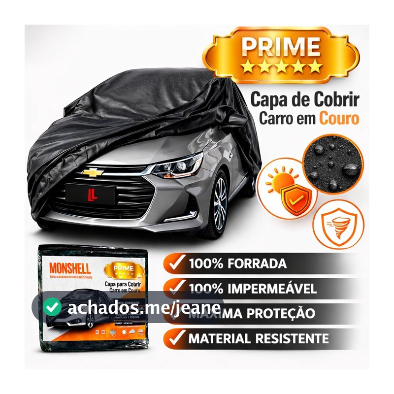 Capa Protetora Couro Ecológico Sintético Forrada 100% Impermeável Cobrir Carro Forro