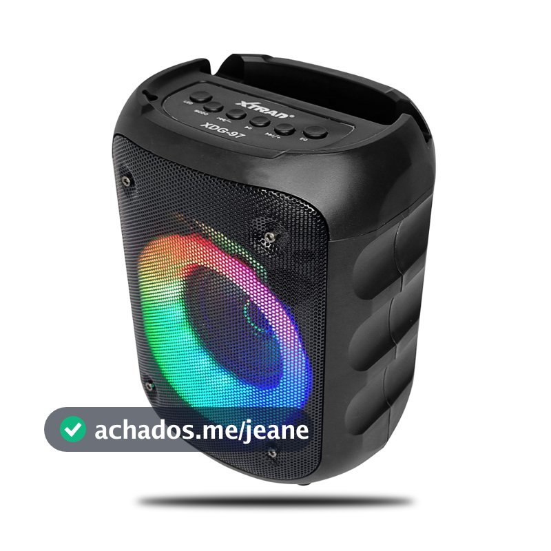 Caixa de som Bluetooth Portátil Iluminação RGB TWS Estéreo FM