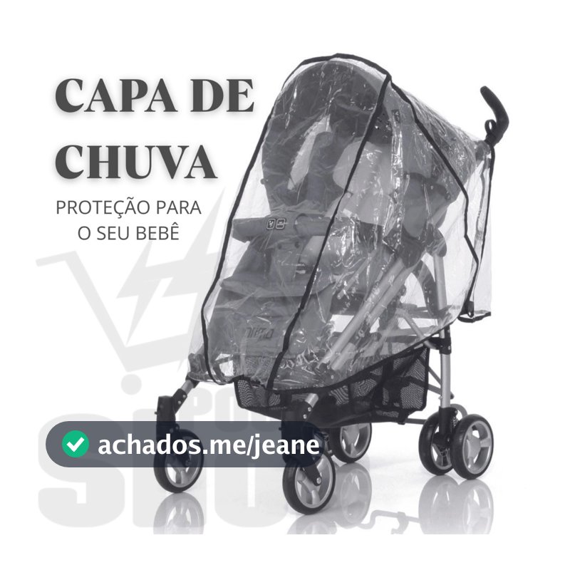 Capa Plástica Protetora Chuva para Carrinho de Bebê Universal