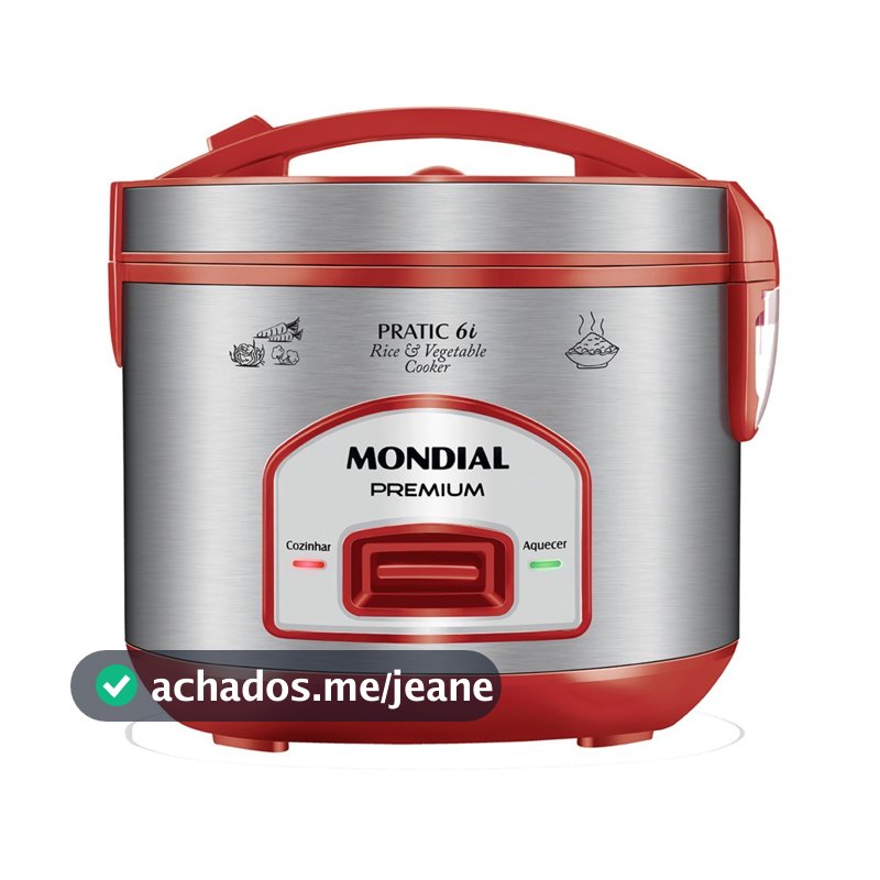 Panela elétrica de arroz 6 xícaras Pratic Rice 6i Red - PE-45-6X - Mondial