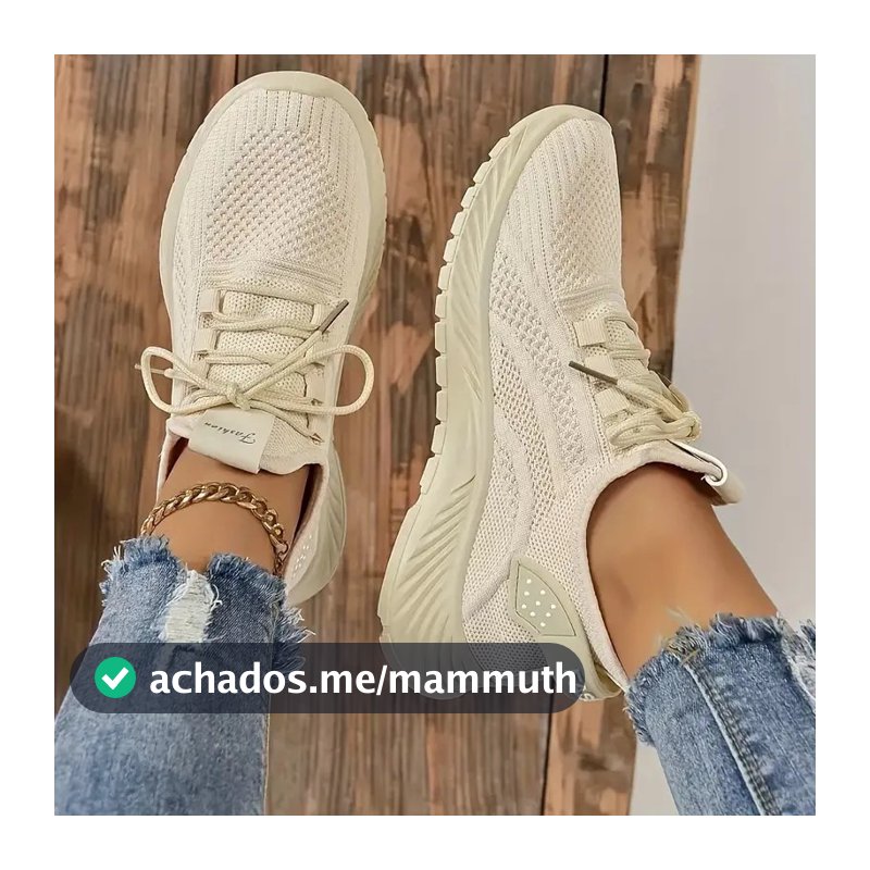 Calçados esportivos elegantes respiráveis femininos - tênis casuais para corrida e tênis para todas as estações,